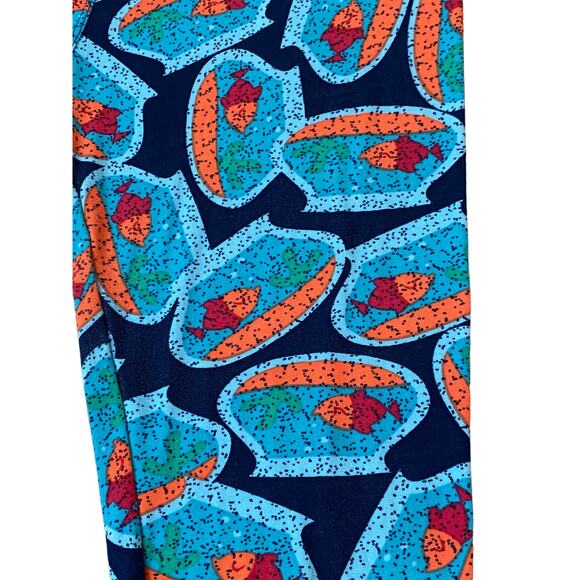 LuLaRoe women’s leggings, Tall & Curvy, fish bowl pattern, . 92% Polyester - Picture 5 of 5